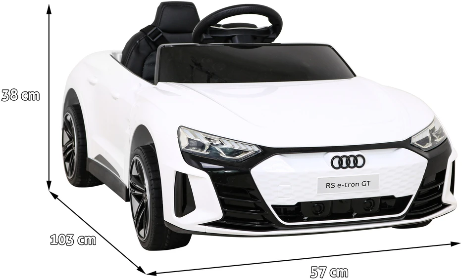 Ramiz Elektrinė mašina vaikams Audi RS E-Tron GT baltos spalvos