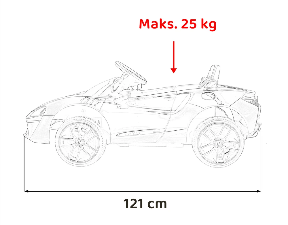 Ramiz Elektromobilis Mclaren Arthur, Juodas