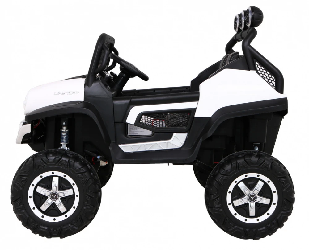 Ramiz Elektromobilis Mercedes Benz Unimog 4x4, Baltas