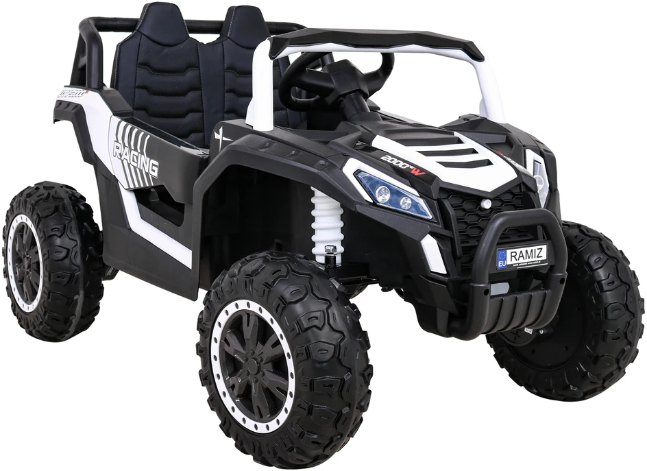 Ramiz Elektromobilis Buggy UTV Racing 4x4 baltas, vienvietis