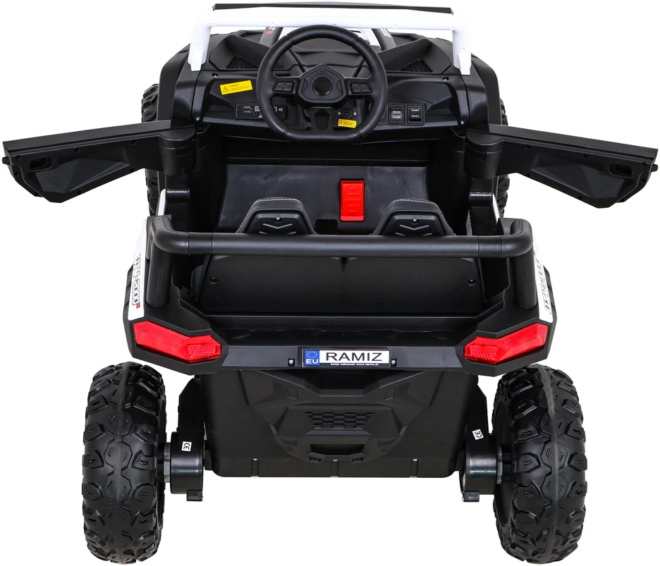 Ramiz Elektromobilis Buggy UTV Racing 4x4 baltas, vienvietis