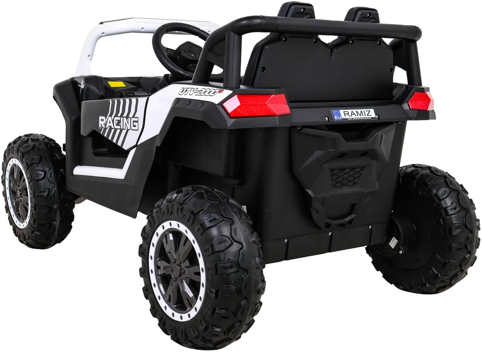 Ramiz Elektromobilis Buggy UTV Racing 4x4 baltas, vienvietis