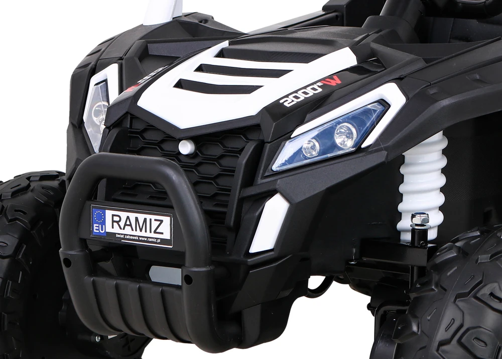 Ramiz Elektromobilis Buggy UTV Racing 4x4 baltas, vienvietis