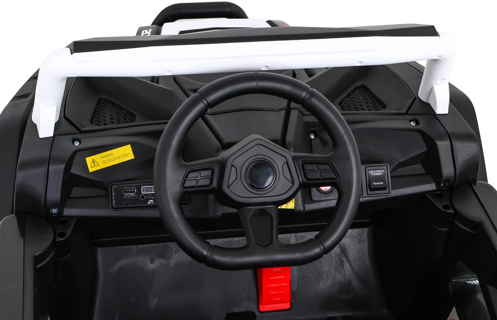 Ramiz Elektromobilis Buggy UTV Racing 4x4 baltas, vienvietis