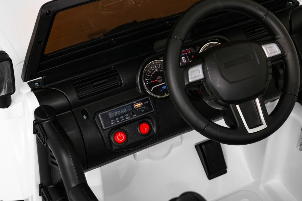 Ramiz Elektromobilis Jeep All Terrain, baltas