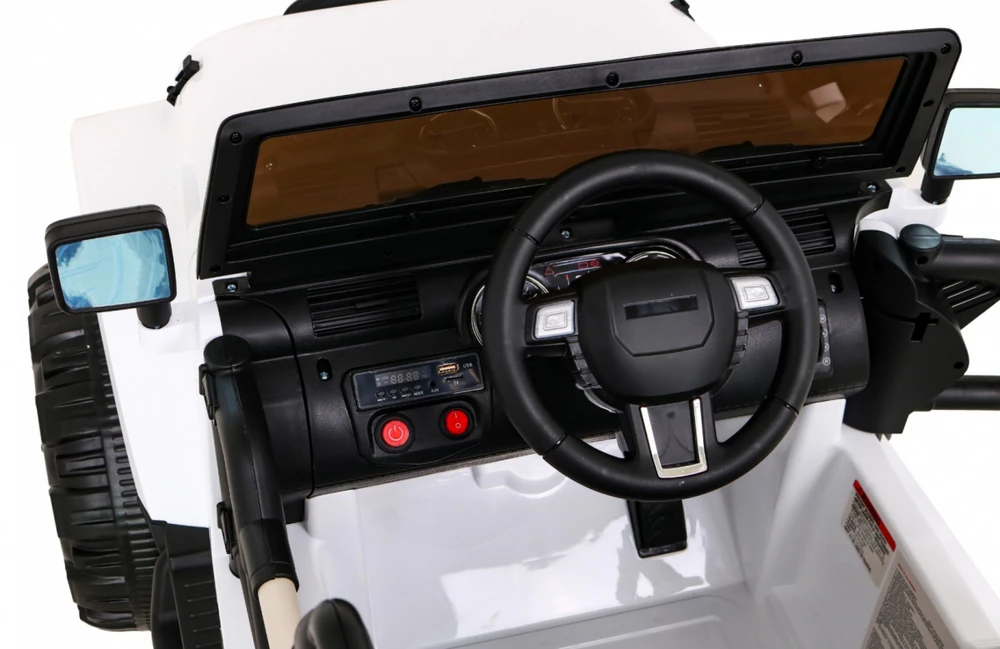 Ramiz Elektromobilis Jeep All Terrain, baltas