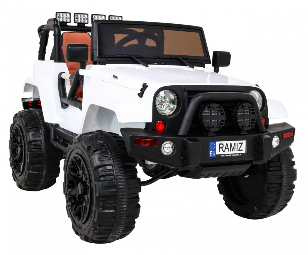 Ramiz Elektromobilis Jeep All Terrain, baltas