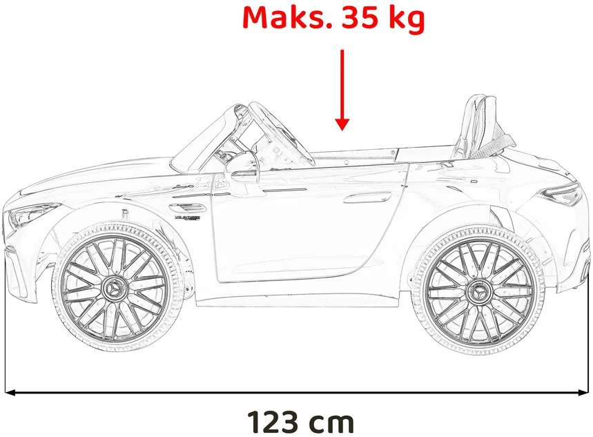 Triton Važiuoklė Mercedes Benz AMG SL63 Raudona