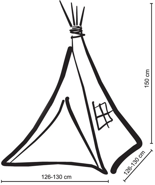 Vaikiška tipi palapinė su dekoratyvinėmis plunksnomis, pastelinė violetinė