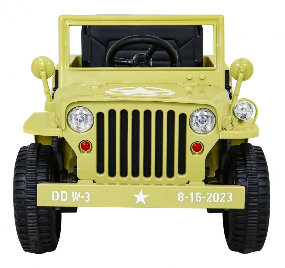 Ramiz Elektrinė mašina vaikams Retro Military Elektrinė mašina vaikams