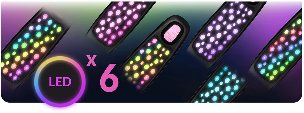 Vaikiškas Ricokids Glowi triračio balansinis paspirtukas su LED, juodos ir rožinės spalvos