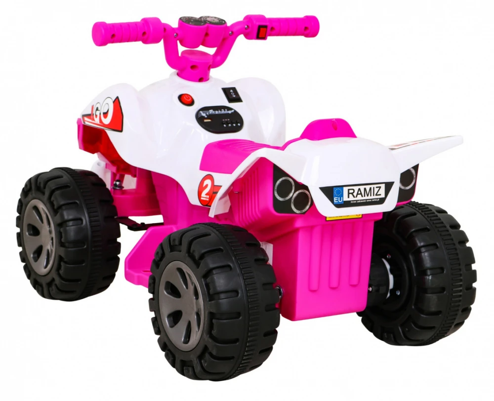 Ramiz Quad The Fastest na akumulator vaikams Rožinė + Silnik 25W