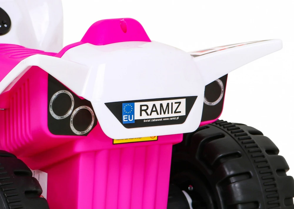 Ramiz Quad The Fastest na akumulator vaikams Rožinė + Silnik 25W