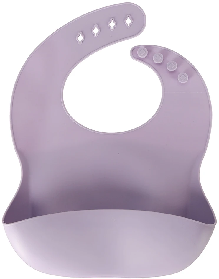 Ikonka Vaikiški silikoniniai indai krabas, 9 vnt., violetinės spalvos