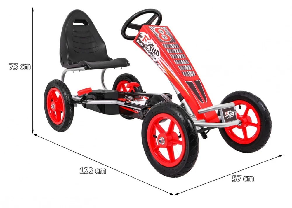 Minamas kartingas Full Ahead AIR, raudonas