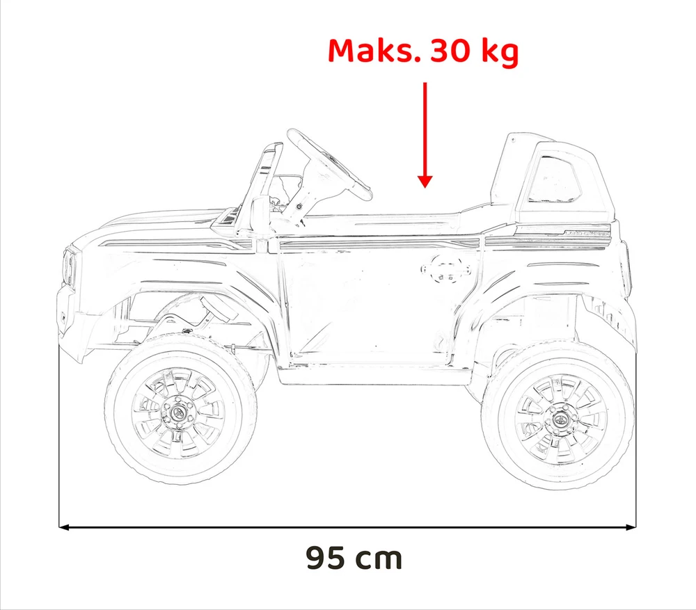 Ramiz Elektromobilis Toyota Land Cruiser PRADO, Žalias