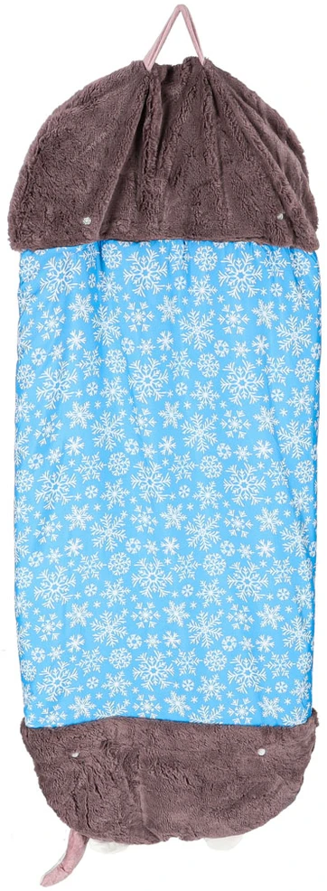 Vaikiškas miegmaišis su pagalve 135x50 cm mėlynas