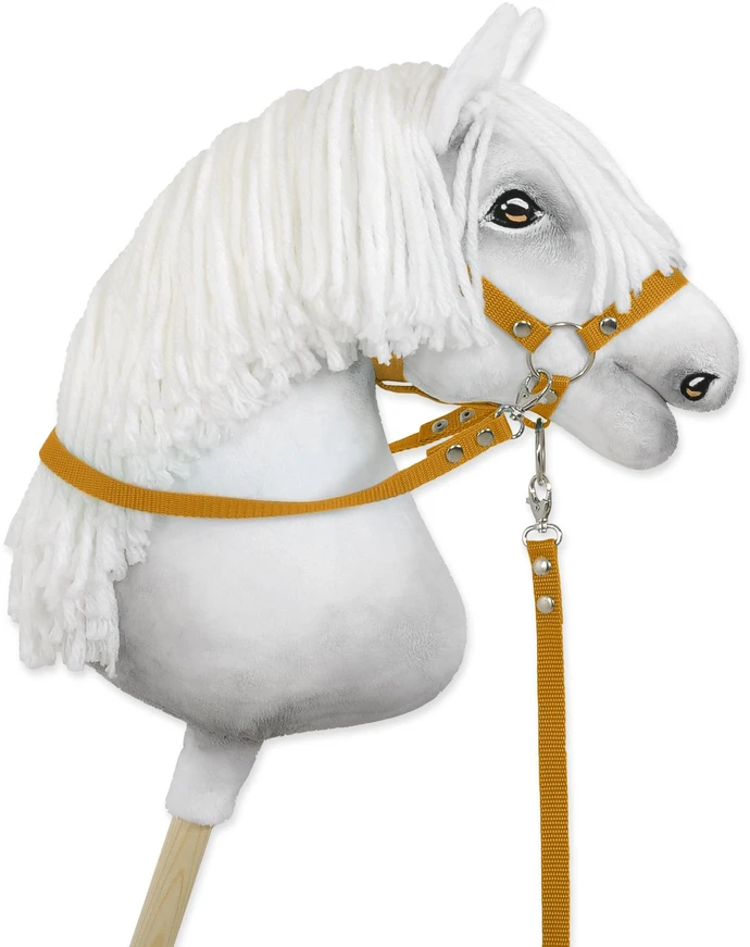Super Hobby Horse Hobio žirgo pavadžiai kantarui – medaus geltonumo