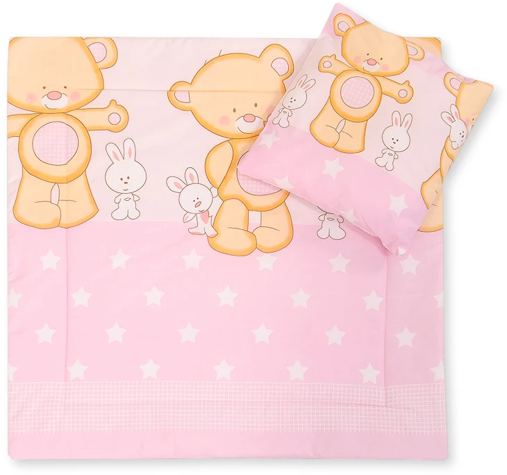 Patalynės komplektas kūdikiui Cuddly Teddy Bear Pram – jaukumui ir saldžiam miegui.