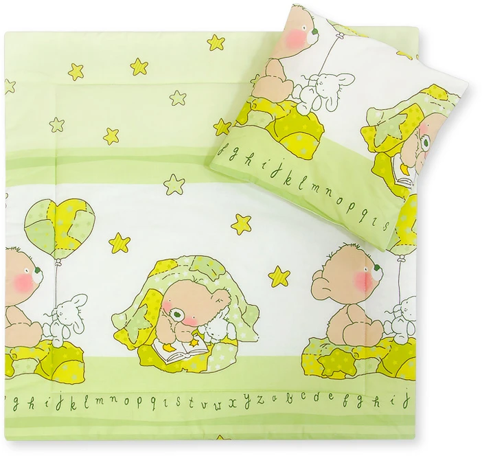 Patalynės komplektas kūdikiui Teddy Bear su balionu – jaukumui ir saldiems sapnams.