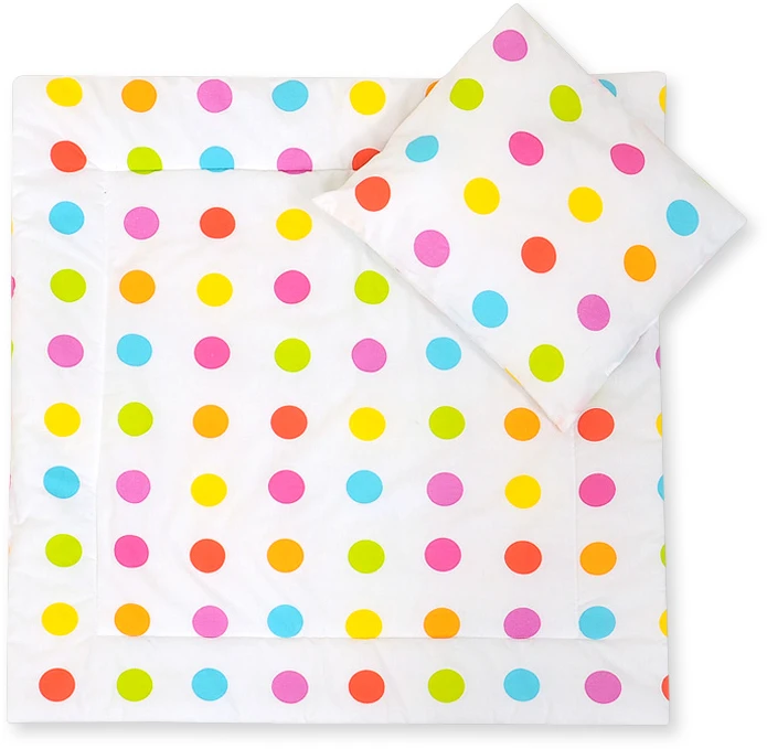 Patalynės komplektas kūdikių vežimėliui Bright Dots – jaukumui ir saldžiam miegui mažyliui.
