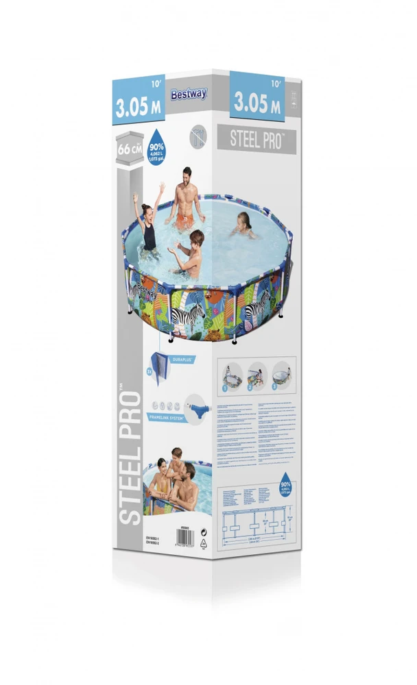 Vaikų baseinas Bestway 305 x 66 cm jūrinis gyvenimas