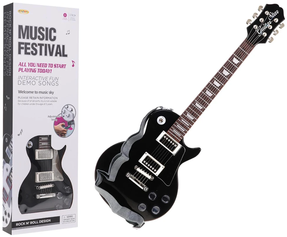 Relacart Vaikų gitaros ir mikrofono rinkinys juodas