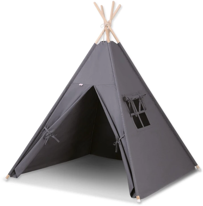 Vaikų teepee palapinė Bobono antracito spalvos