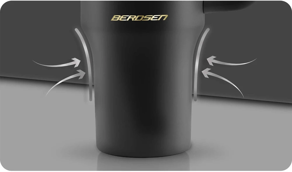 Vakuuminis termosas-puodelis su šiaudelių rinkiniu 1180 ml Berdsen juodas