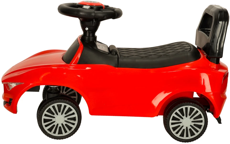 Vaikiškas vežimėlis automobilis su garsu ir šviesomis raudonas