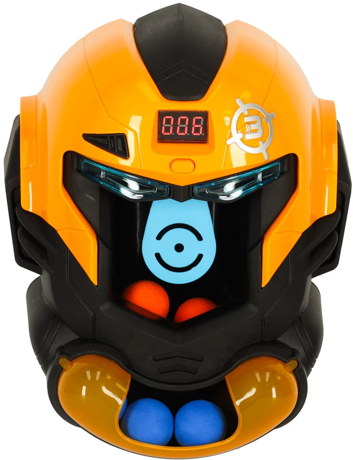 Tikslinio šaudymo roboto galvos arcade žaidimo rinkinys pistoletas + kamuoliukai