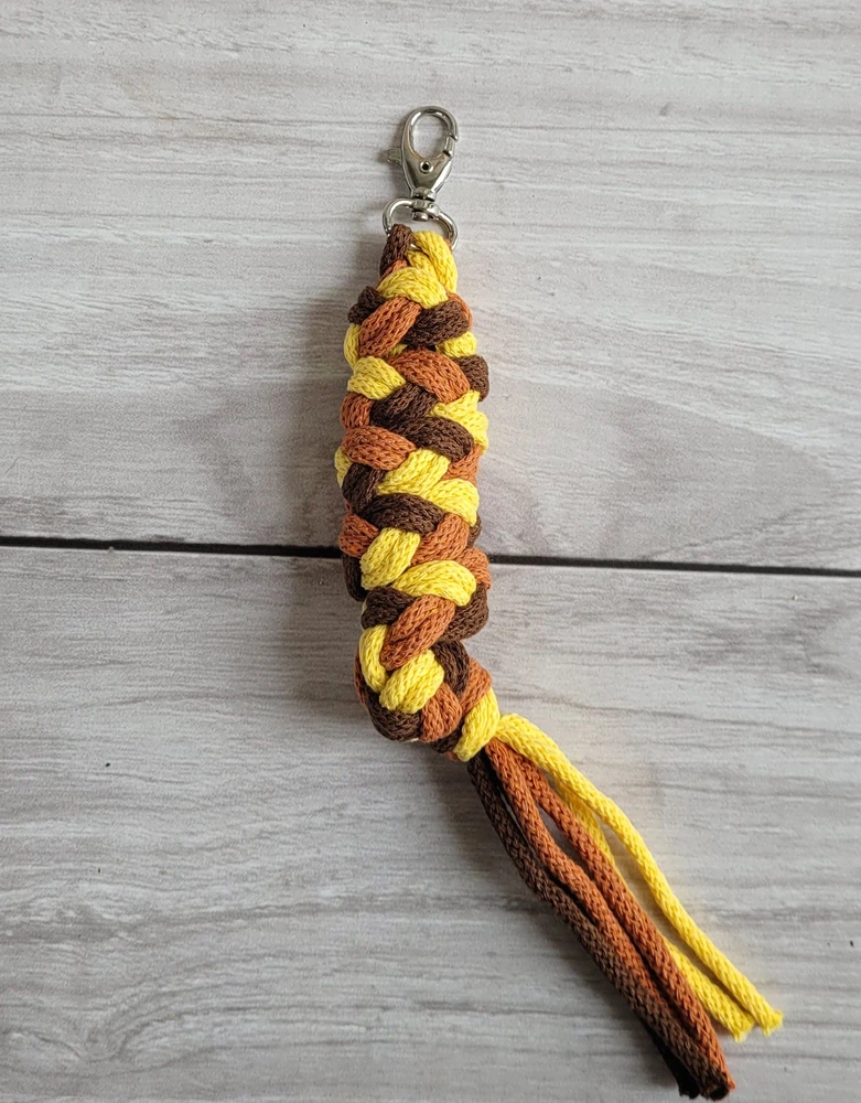 Super Hobby Horse Pavadėlis hobi arkliukui, dvigubas, geltonas / terakotinis / rudas