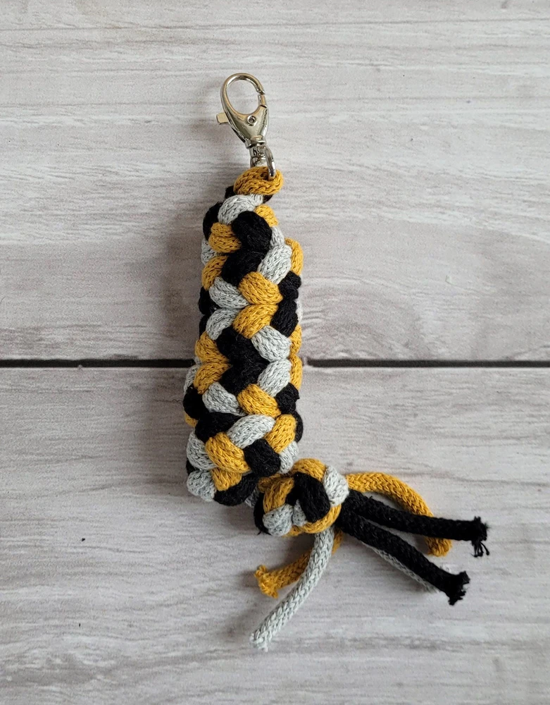 Super Hobby Horse Pavadėlis hobi arkliukui, dvigubas, garstyčių/pilkas/juodas