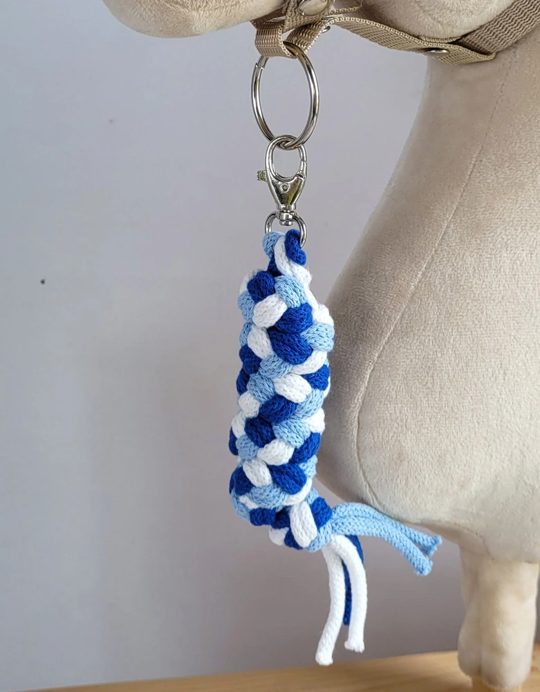 Super Hobby Horse Pavadėlis hobi arkliukui dvigubas – mėlynas/baltas