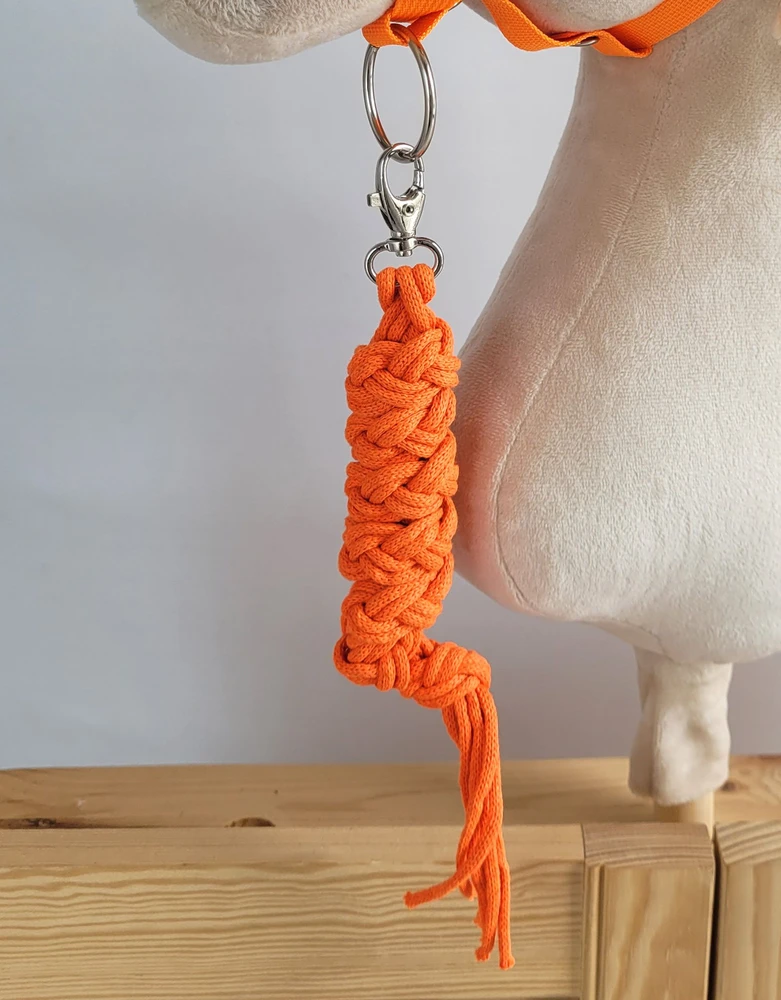Super Hobby Horse Hobio žirgo pavadis iš dvigubos virvės – neoninis oranžinis