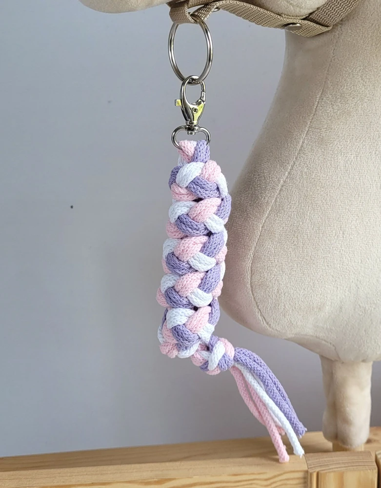 Super Hobby Horse Pavadėlis hobi arkliukui, rožinis/violetinis/baltas