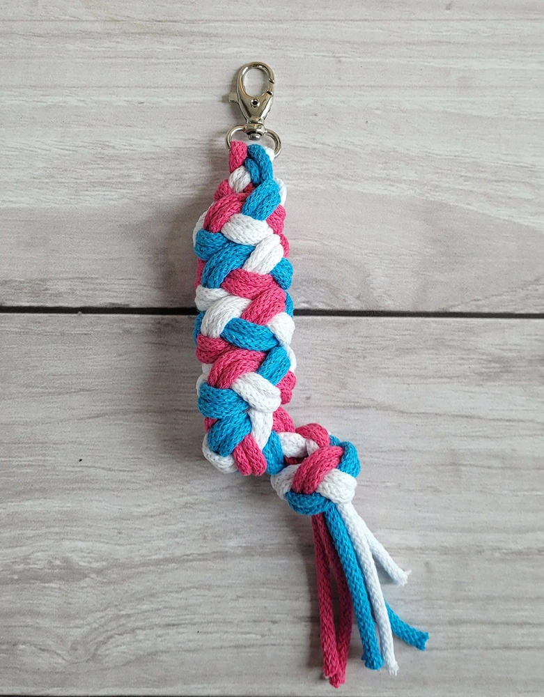 Super Hobby Horse Pavadėlis hobi arkliukui, dvigubas, tamsiai rožinis/turkio/baltas