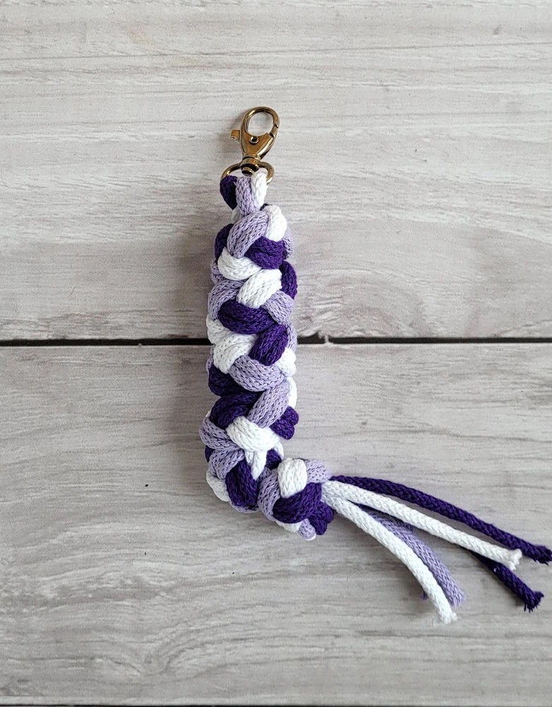 Super Hobby Horse Pavadėlis hobi arkliukui, dvigubas, violetinis/baltas