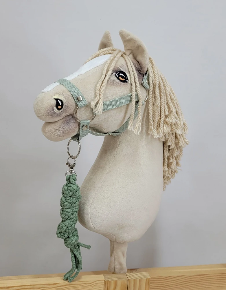 Super Hobby Horse Pavadėlis hobi arkliukui, dviguba virvė, šalavijo spalvos