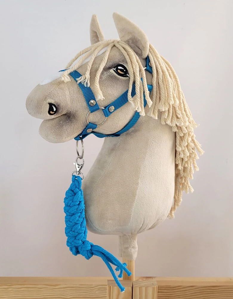 Super Hobby Horse Pavadėlis hobi arkliukui, dviguba virvė, turkio spalvos