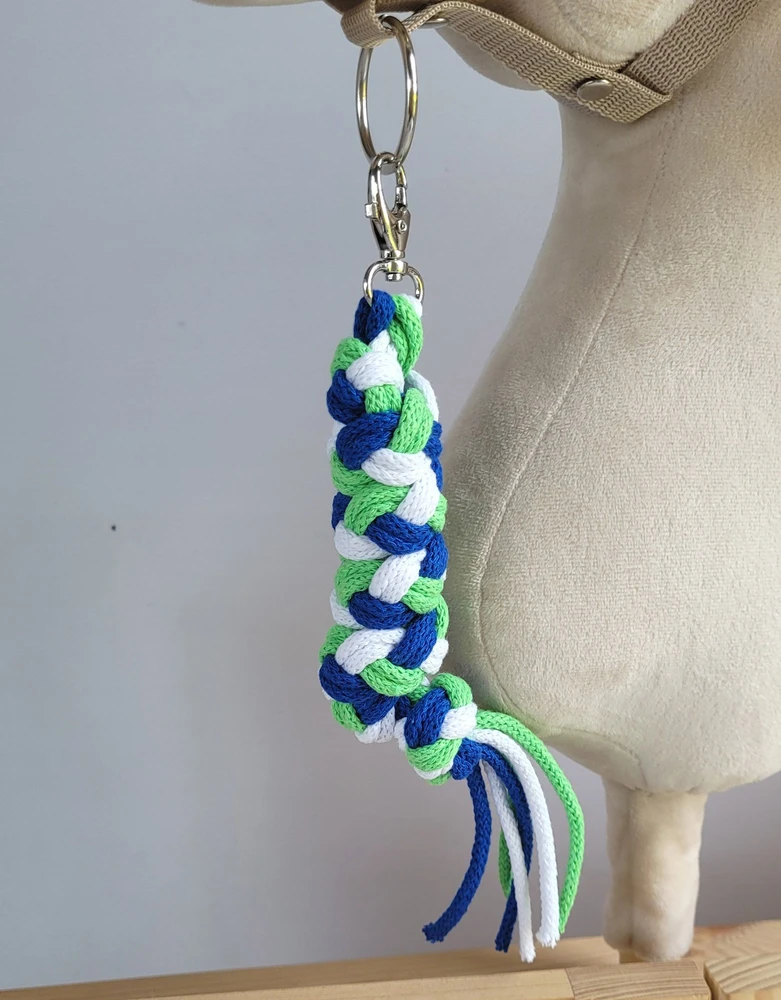 Super Hobby Horse Pavadėlis hobi arkliukui, mėlynas/šviesiai žalias/baltas