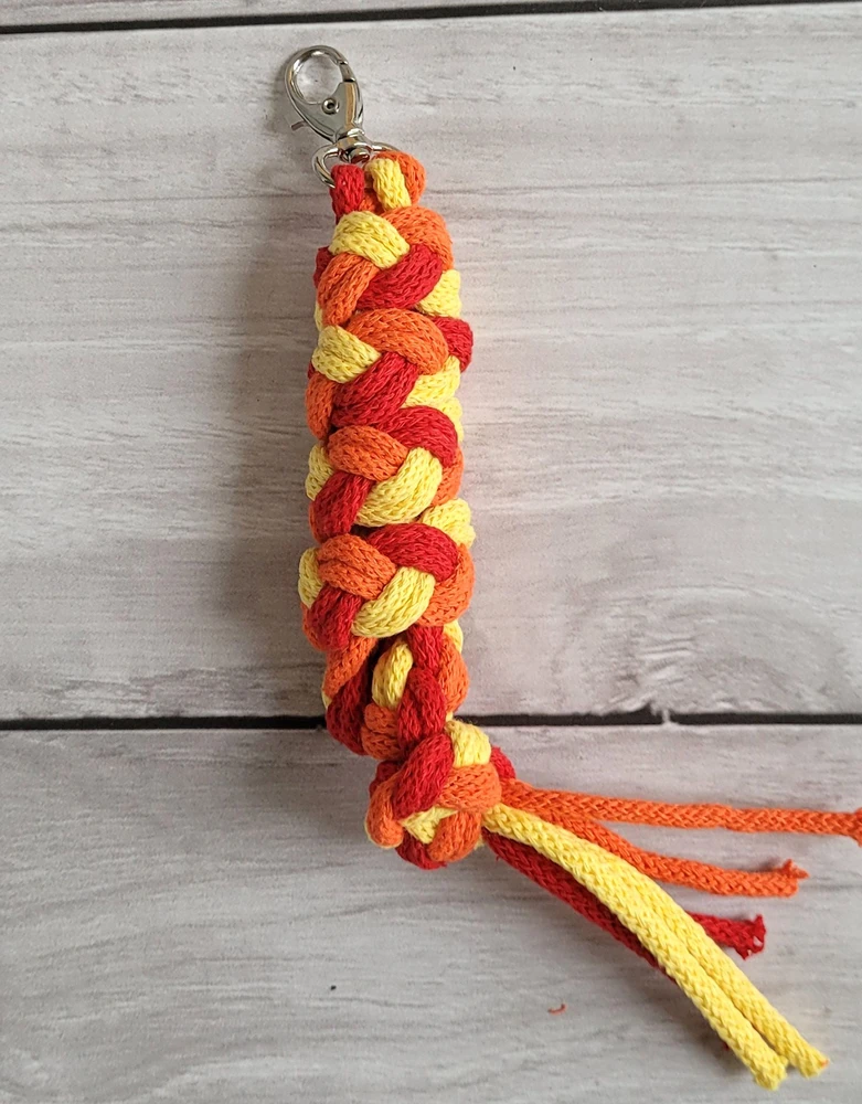 Super Hobby Horse Pavadėlis hobi arkliukui, raudonas/oranžinis/geltonas