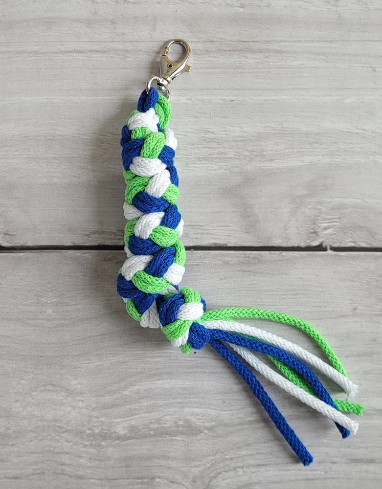 Super Hobby Horse Pavadėlis hobi arkliukui, mėlynas/šviesiai žalias/baltas