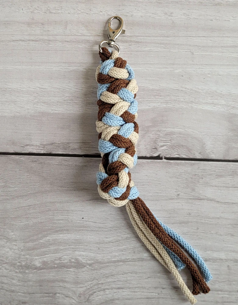 Super Hobby Horse Pavadėlis hobi arkliukui, dvigubas, mėlynas/šviesiai smėlinis/rudas