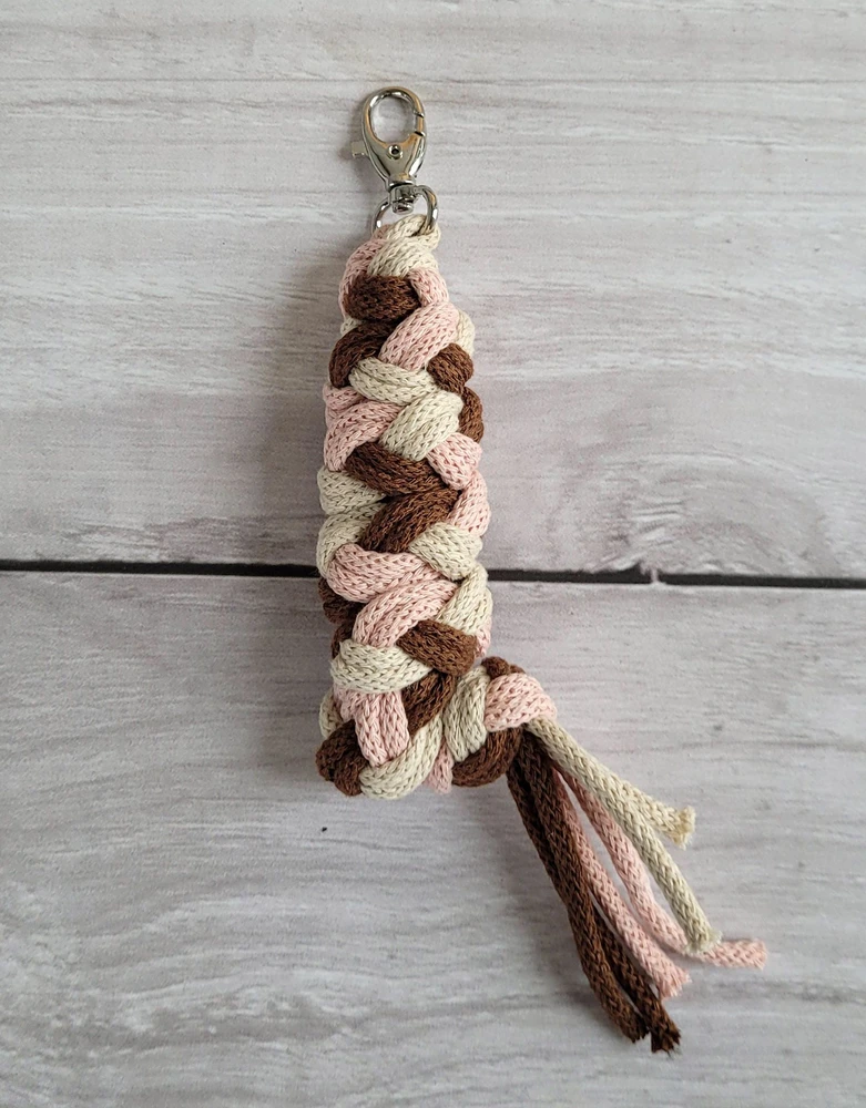 Super Hobby Horse Pavadėlis hobi arkliukui, dvigubas – rožinis/rudas/šviesiai smėlinis