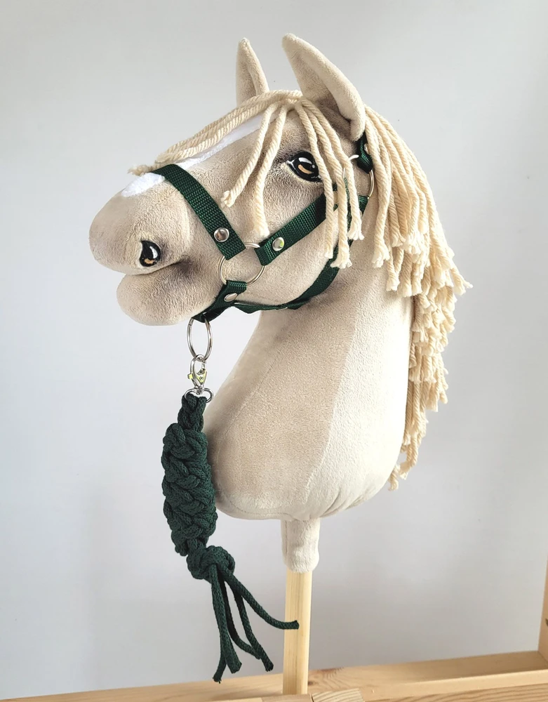 Super Hobby Horse Pavadėlis hobi arkliukui, butelių žalios spalvos