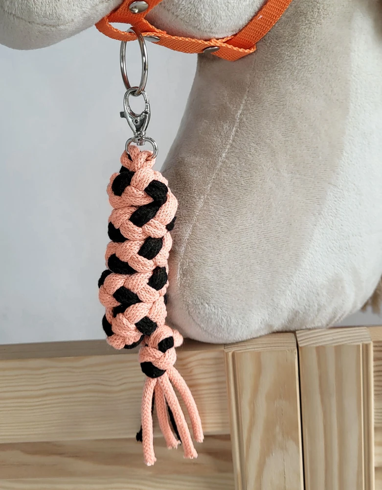 Super Hobby Horse Pavadėlis hobi arkliukui, juodai oranžinis