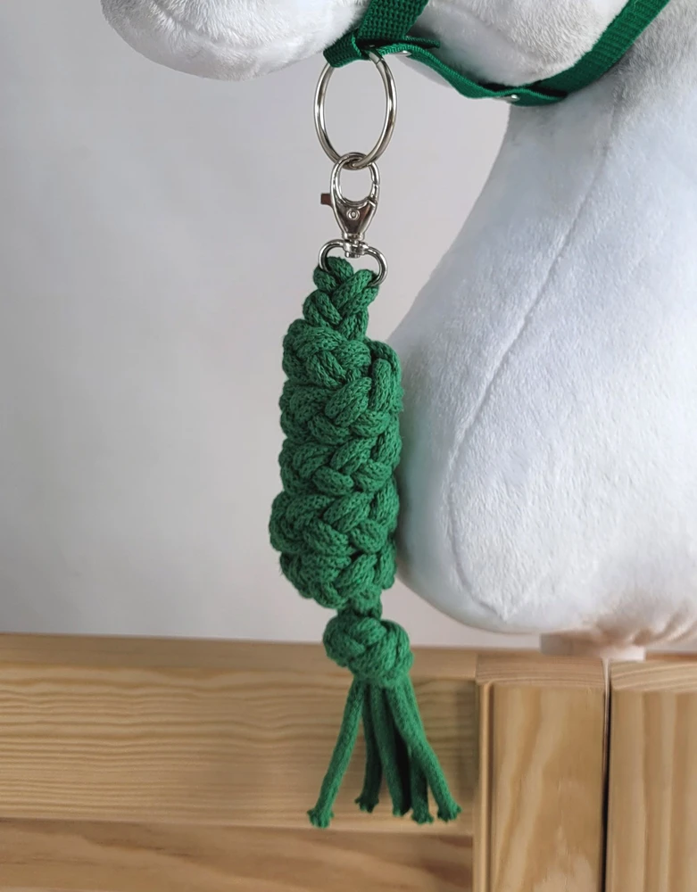 Super Hobby Horse Hobby horsingo pavadėlis iš dvigubo virvinio lyno – žalias