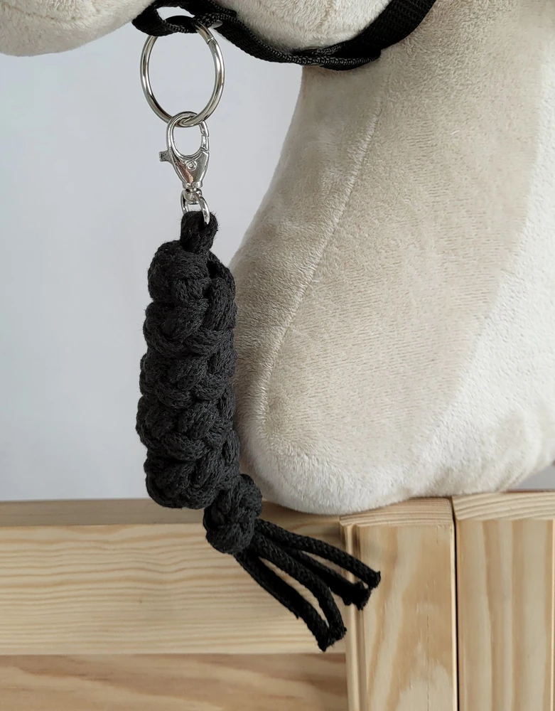Super Hobby Horse Pavadėlis hobi arkliukui iš dvigubos virvės – juodas