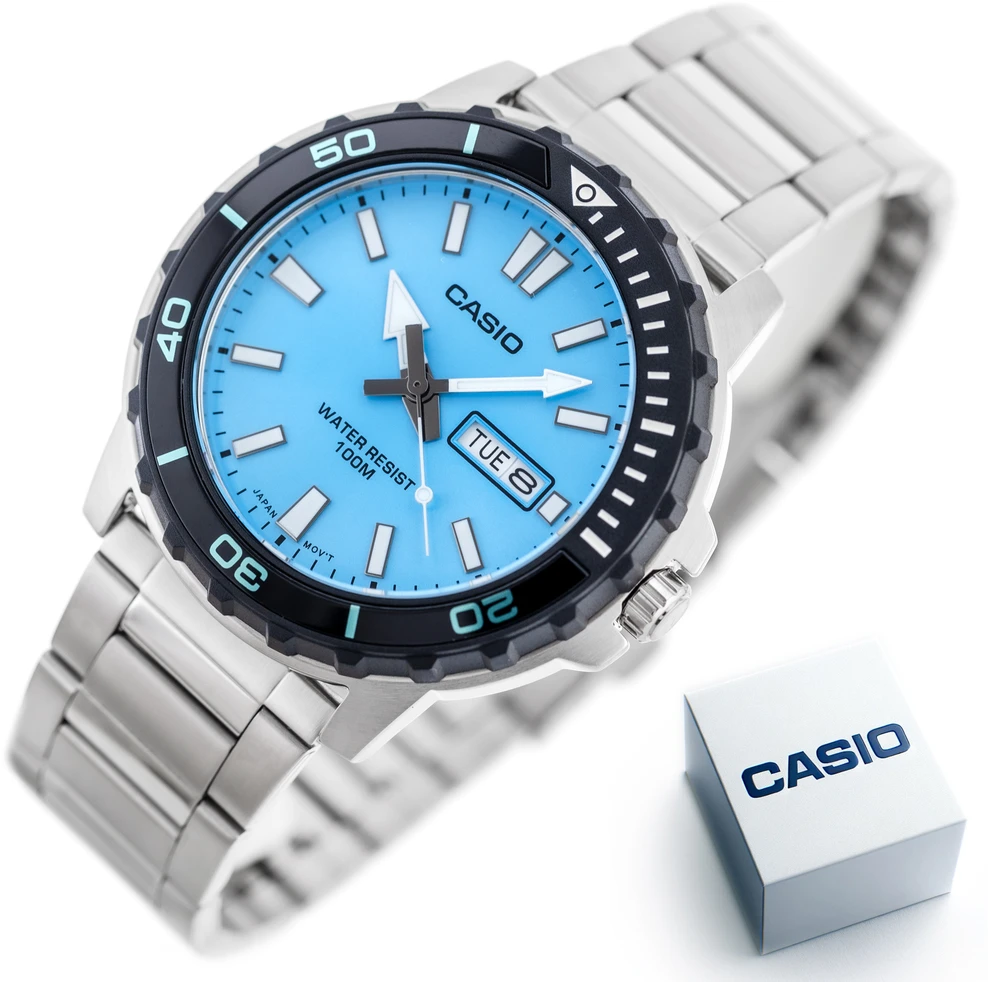 Vyriškas laikrodis Casio MTD-125D-2A3 + BOX WR100